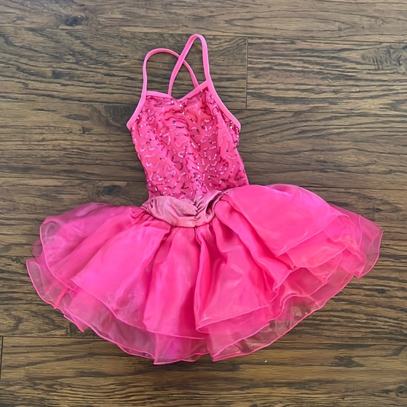 Other - Costume!!  Bright pink sparkly sequin tutu dress